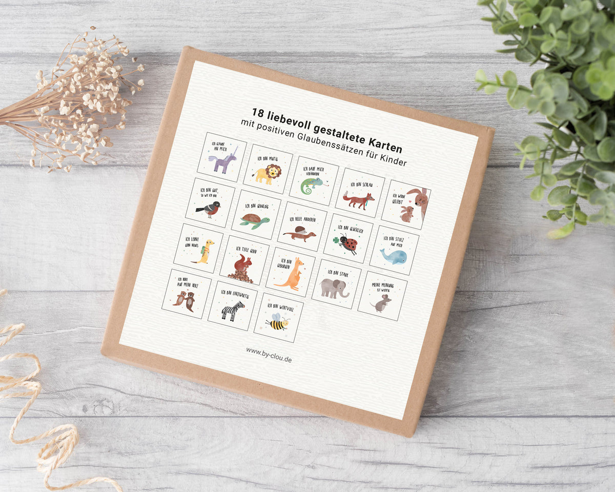 Affirmationskarten für Kinder illustriert byClou