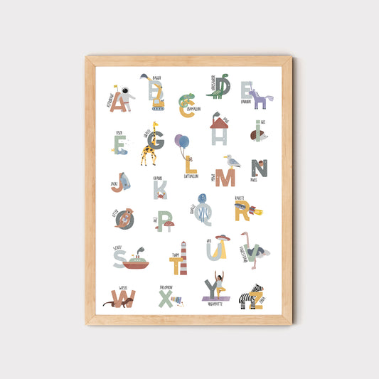 Poster - ABC "Tiere&Gegenständer"