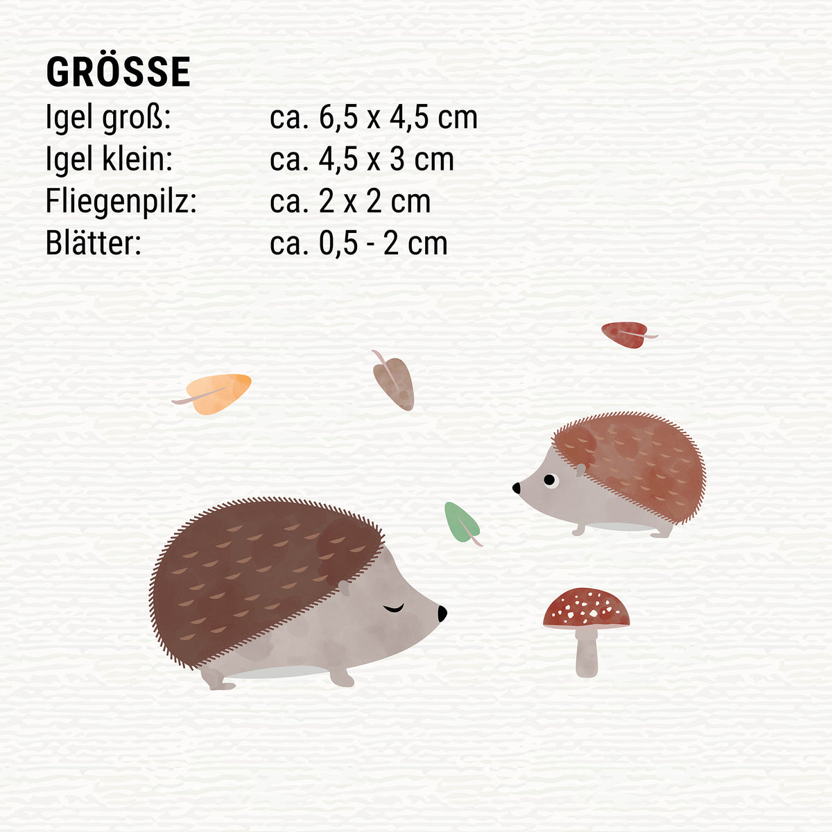 Bügelbild Igel Herbst zum Aufbügeln Kinder byClou