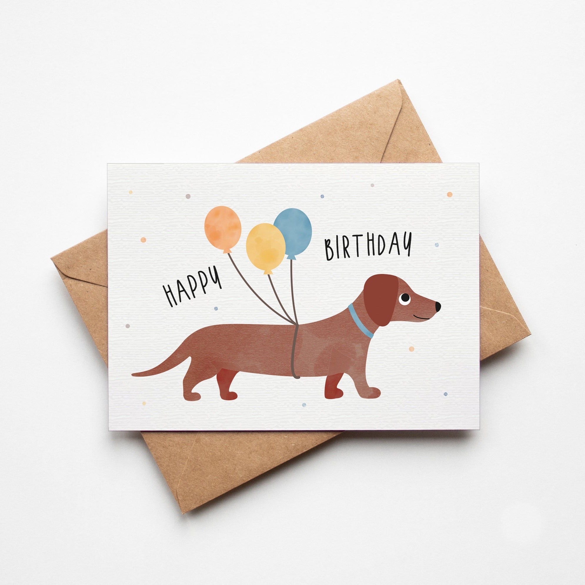 Karte - Dackel "Happy Birthday"