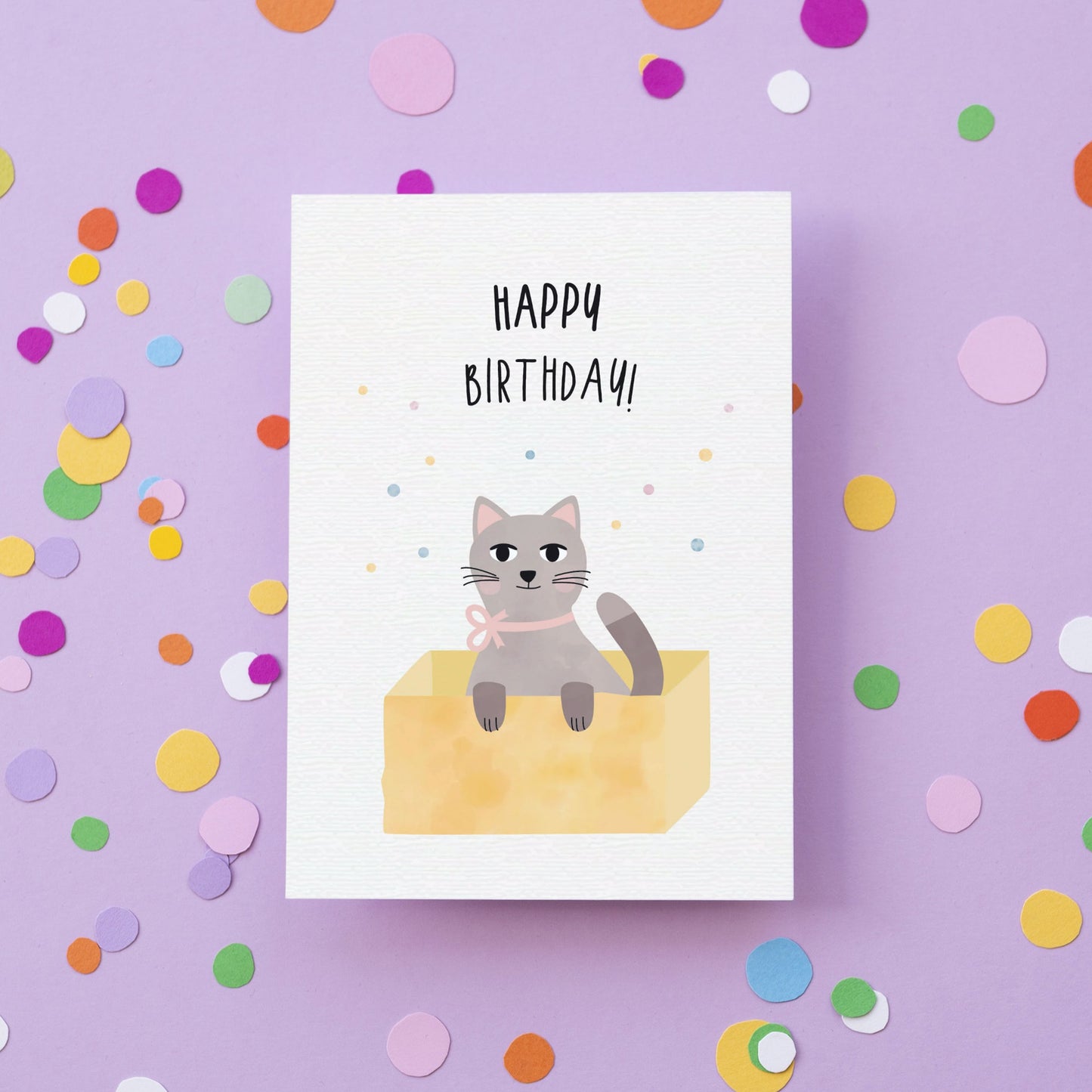 Postkarte - Katze "Happy Birthday"