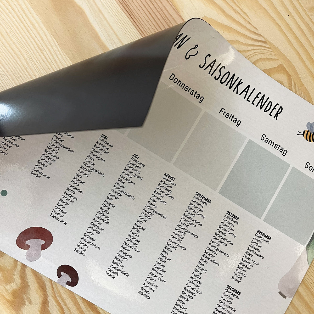 Menüplaner magnetisch abwischbar illustriert byClou