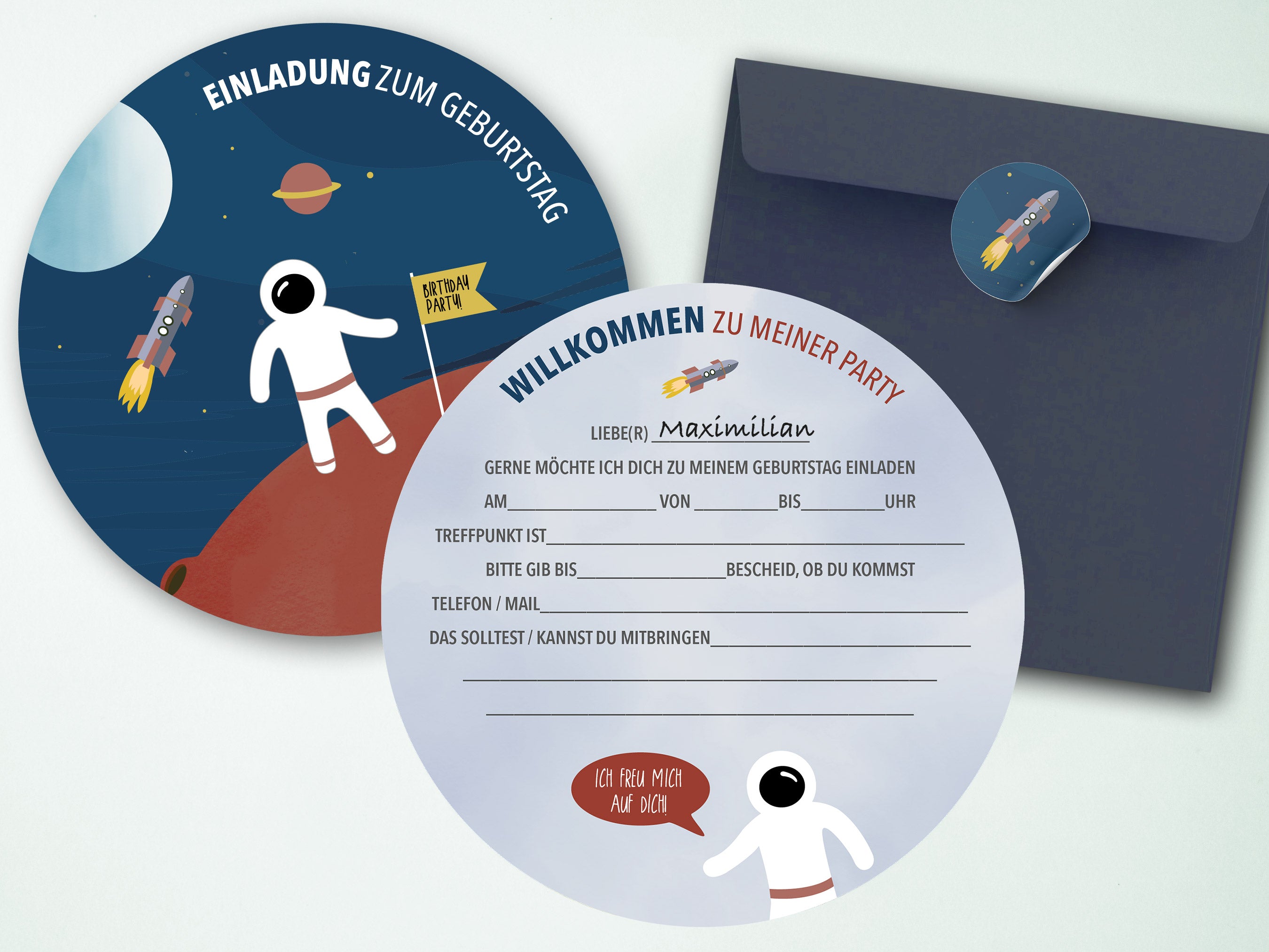Geburtstagseinladung Weltraum