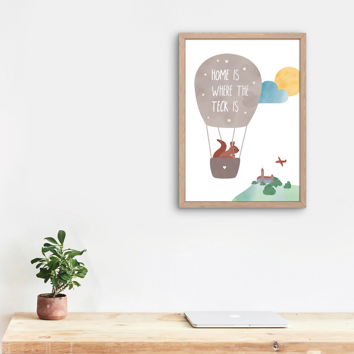 Poster home is where the teck is illustriert Kinderzimmer byClou