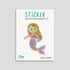 Sticker mit Meerjungfrau-Motiv – farbenfroh, wasser- und spülmaschinenfest – perfekt für Kinderflaschen, Dosen und mehr – liebevoll illustriert von byClou