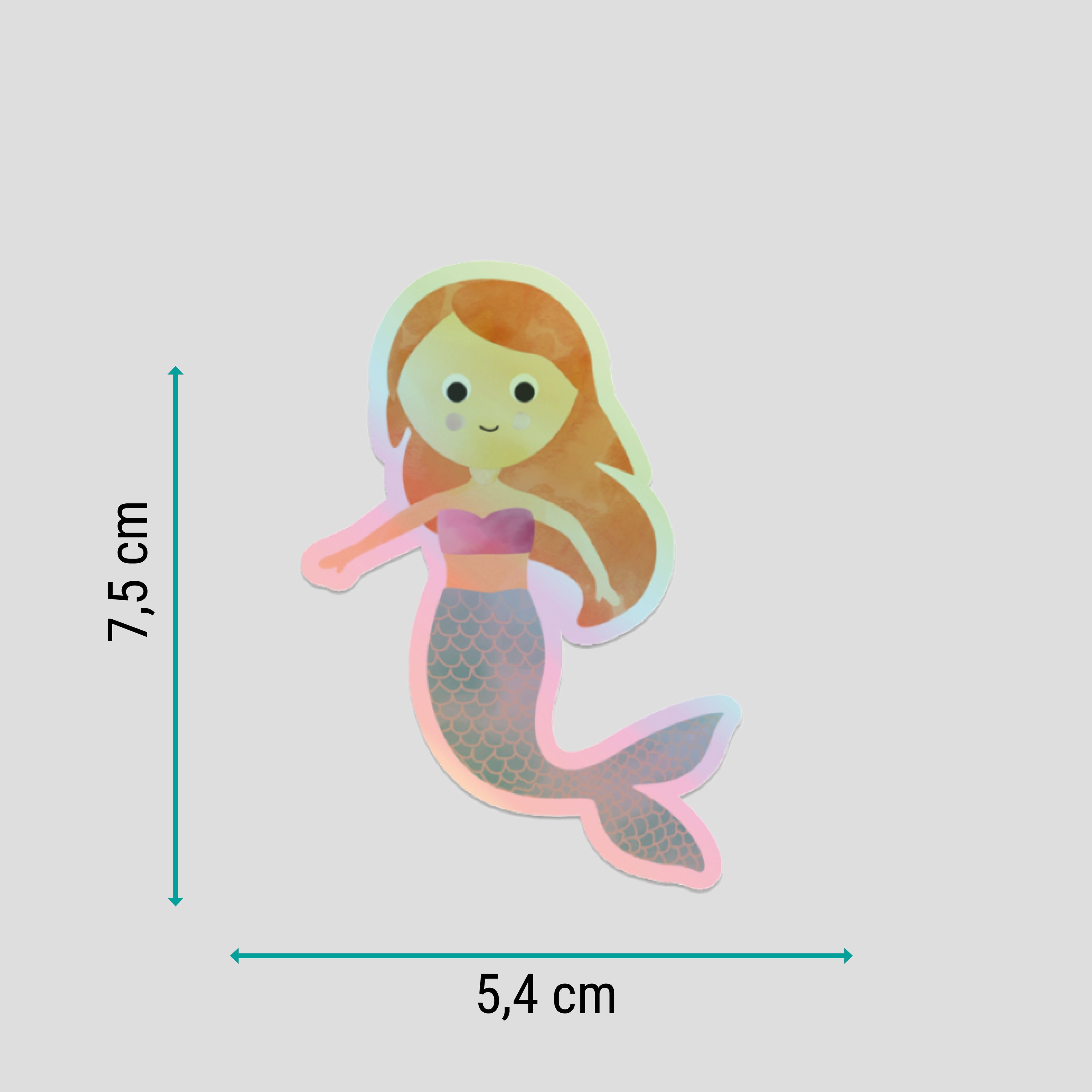 Sticker mit Meerjungfrau-Motiv – farbenfroh, wasser- und spülmaschinenfest – perfekt für Kinderflaschen, Dosen und mehr – liebevoll illustriert von byClou