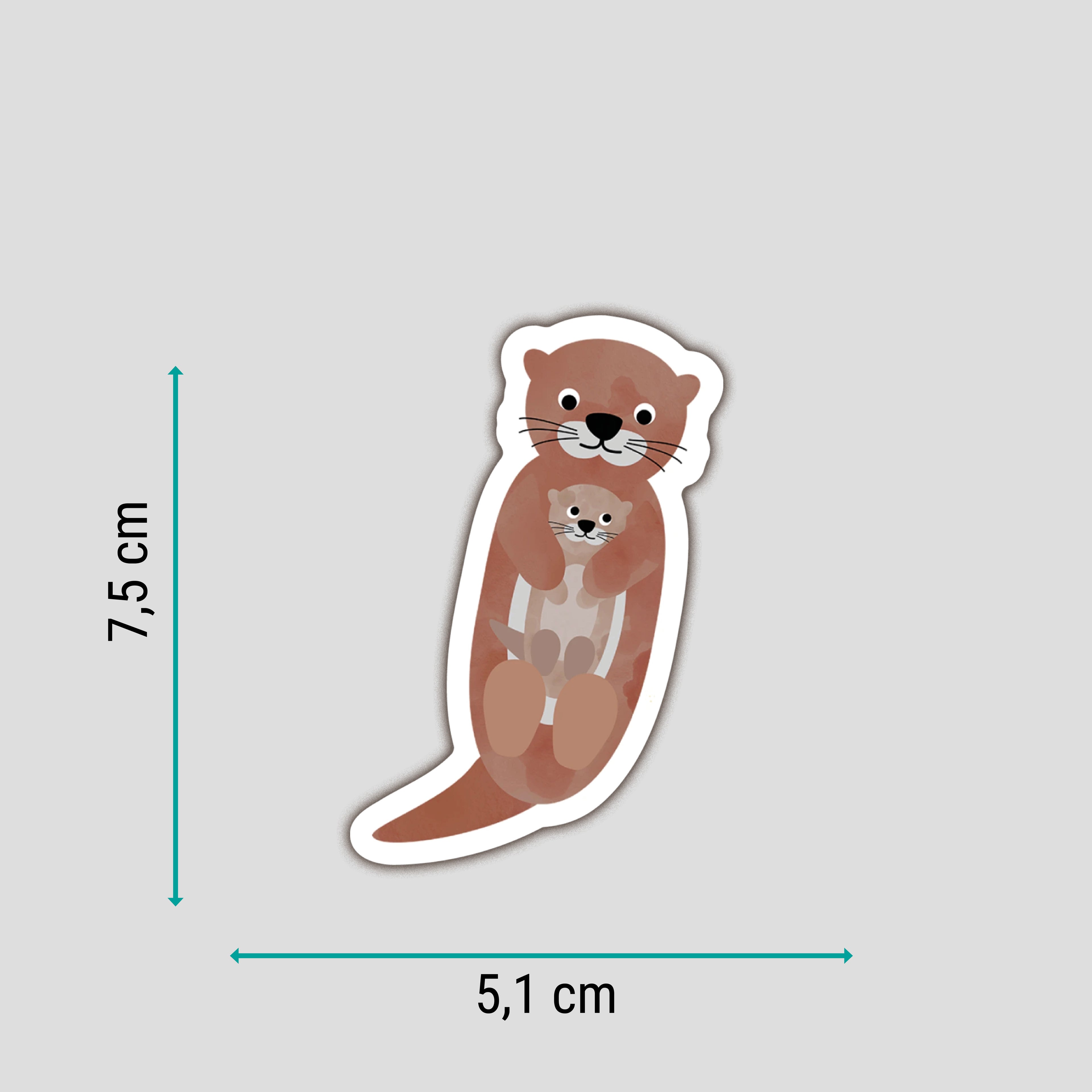 Niedlicher Otter-Sticker mit Schwimmring, spülmaschinenfest und wasserfest – ideal für Kindertrinkflaschen, Brotdosen und mehr. Liebevolles byClou Design für kleine Tierfreunde.