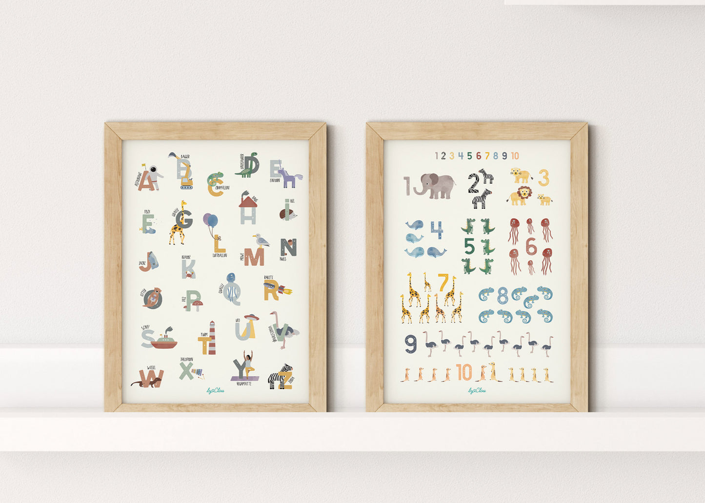 Poster - Zahlen "wilde Tiere"