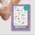 Kindertattoos mit Glitzer im Unterwasserwelt-Design – bunte Meerestiere wie Seepferdchen, Fische und Muscheln im liebevoll illustrierten Stil von by Clou