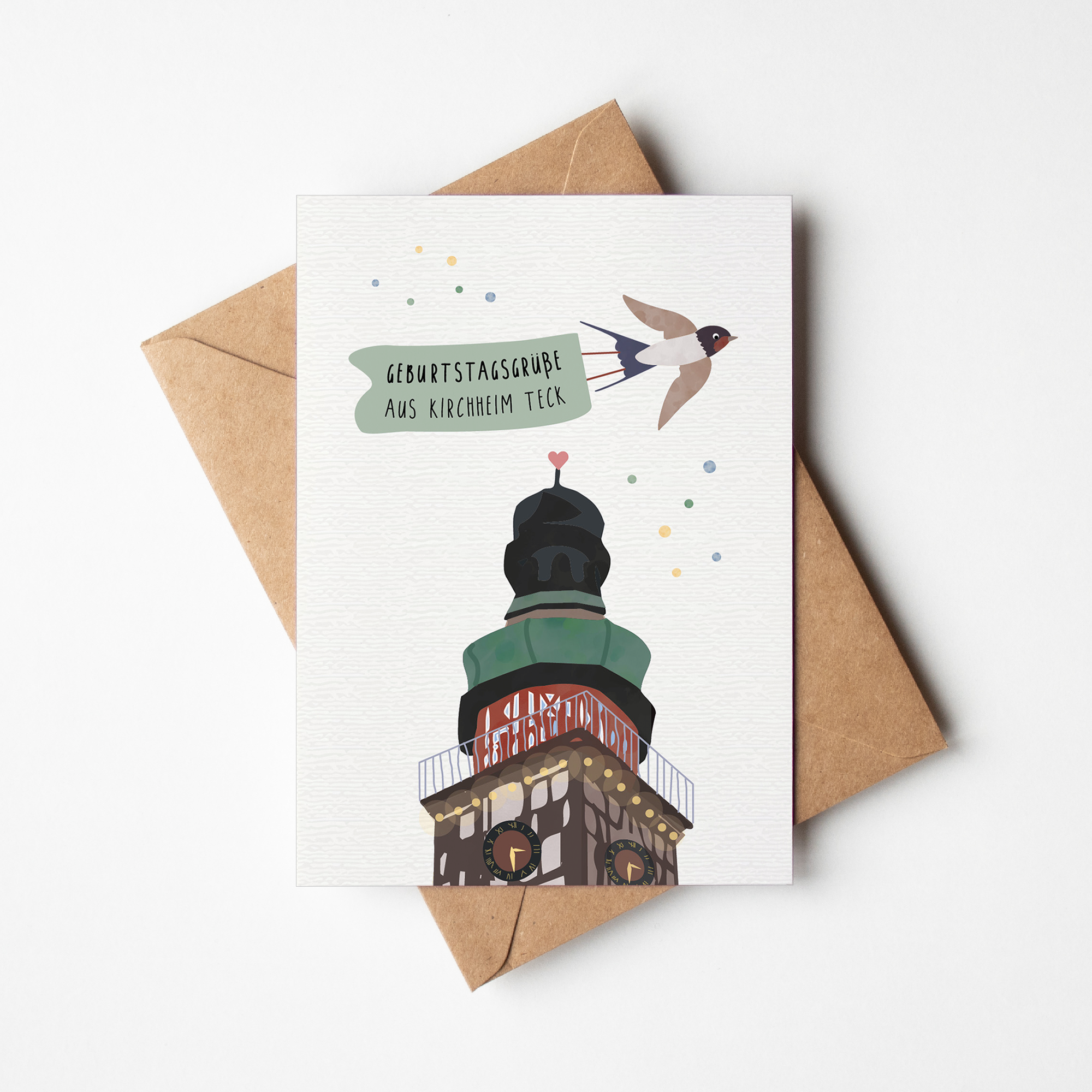 Postkarte - Heimatliebe Rathaus "Geburtstagsgrüße"