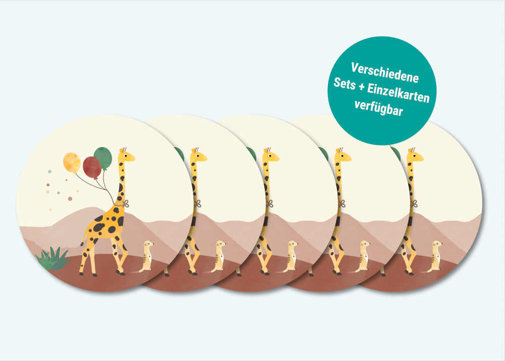 Geburtstagseinladung Safari-Tiere
