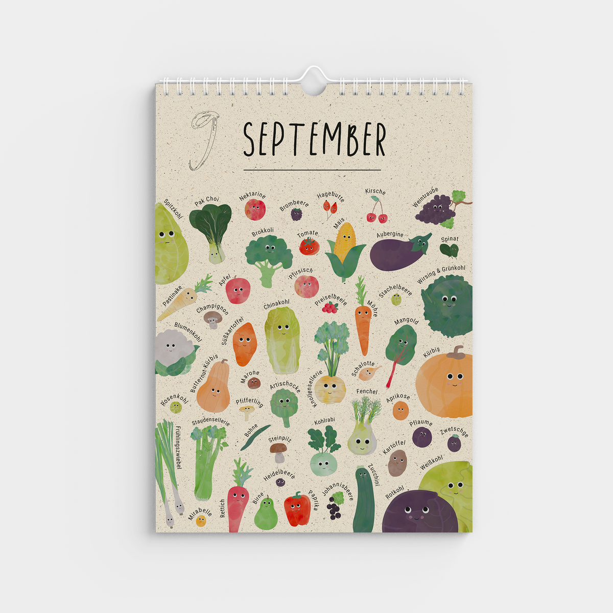 Saisonkalender Obst Gemüse magnetisch abwischbar byClou