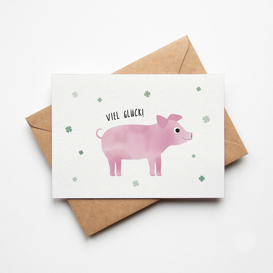 Karte - Glücksschwein