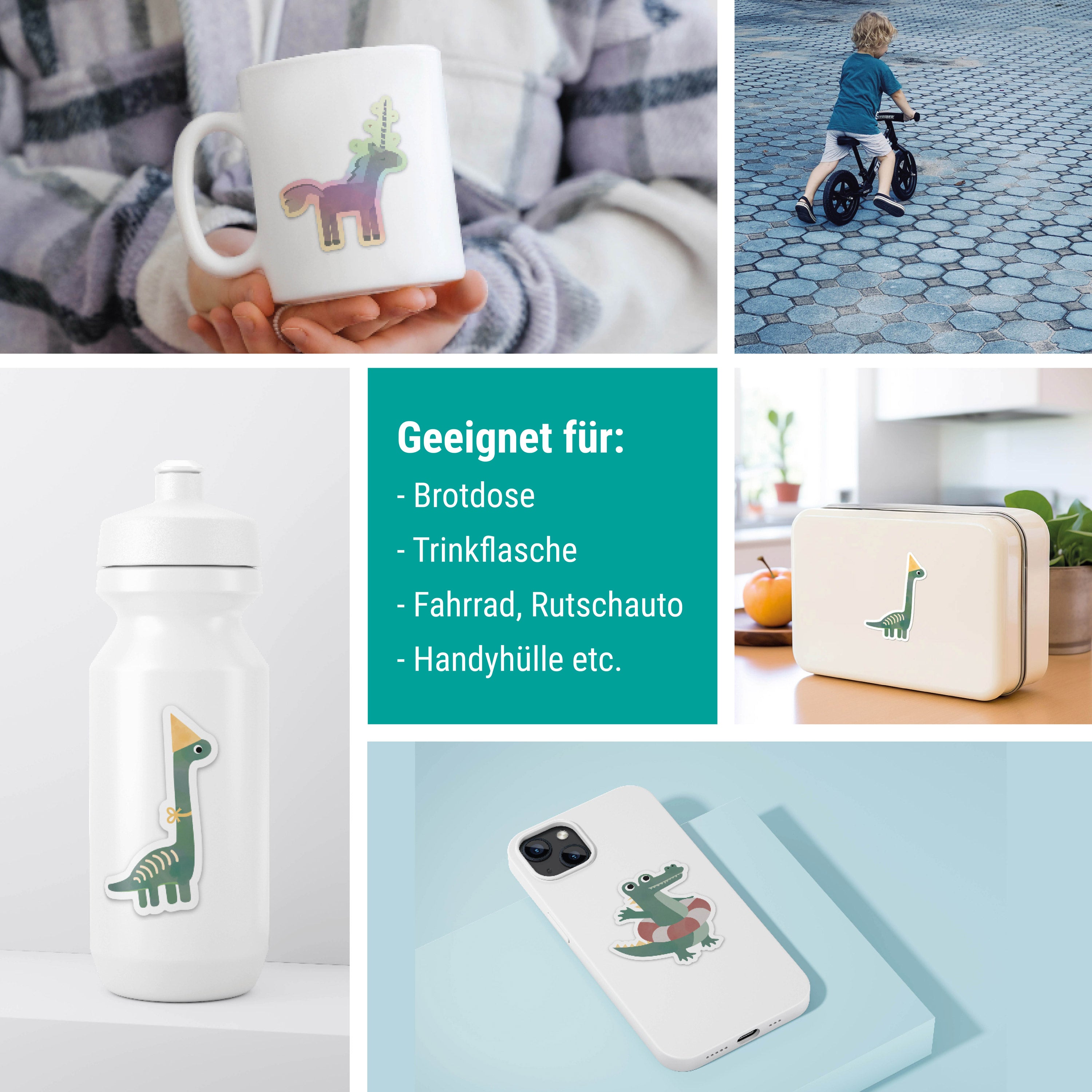 Sticker "Dino" - wasser- und spülmaschinenfest