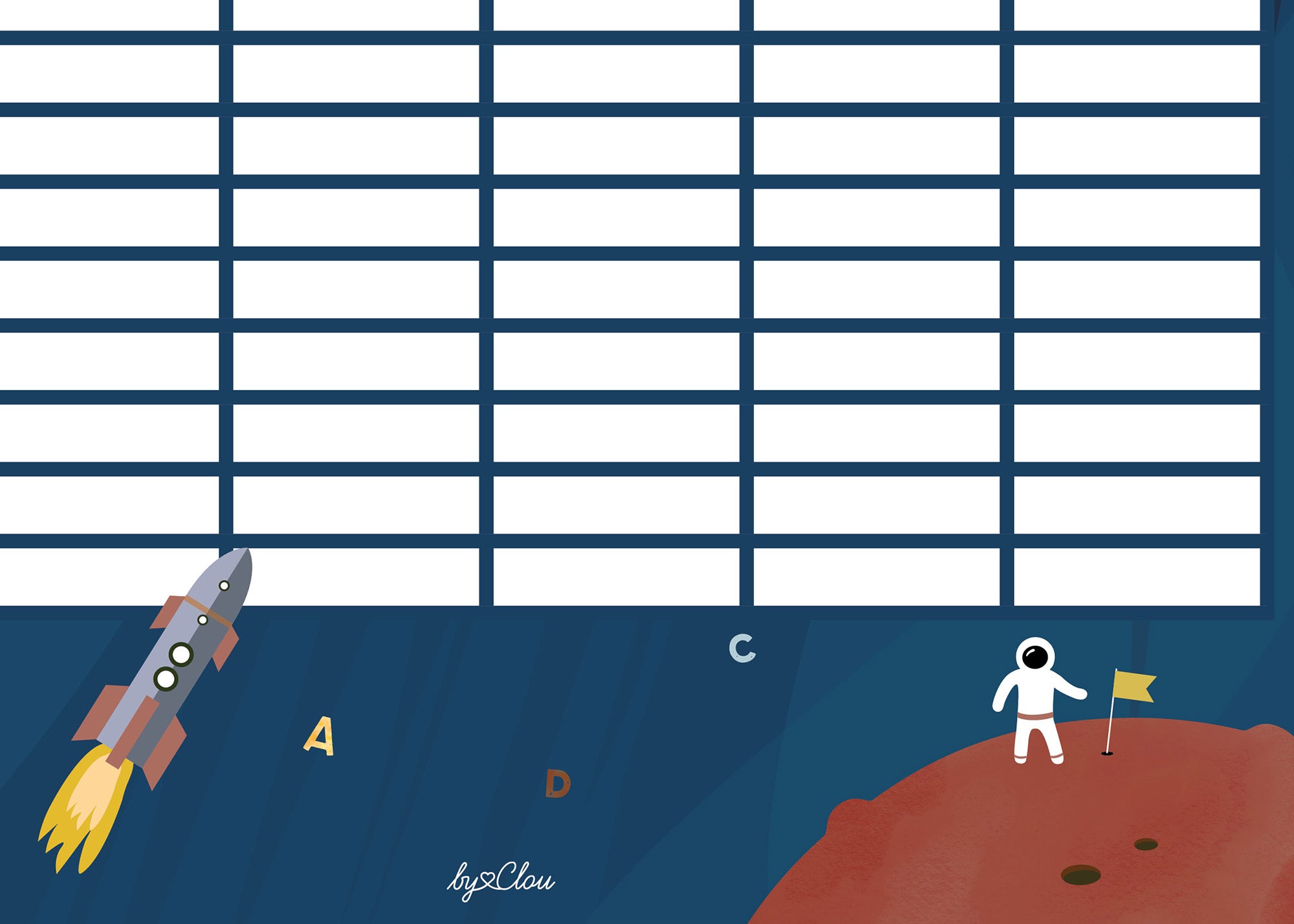 Stundenplan Weltraum