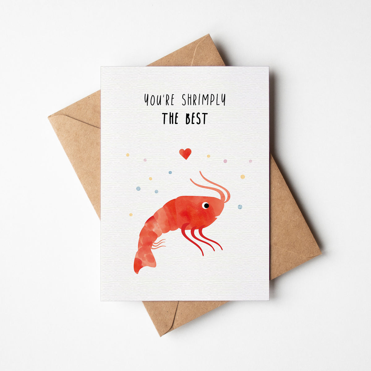 Grußkarte Shrimp - shrimply the best illustriert byClou