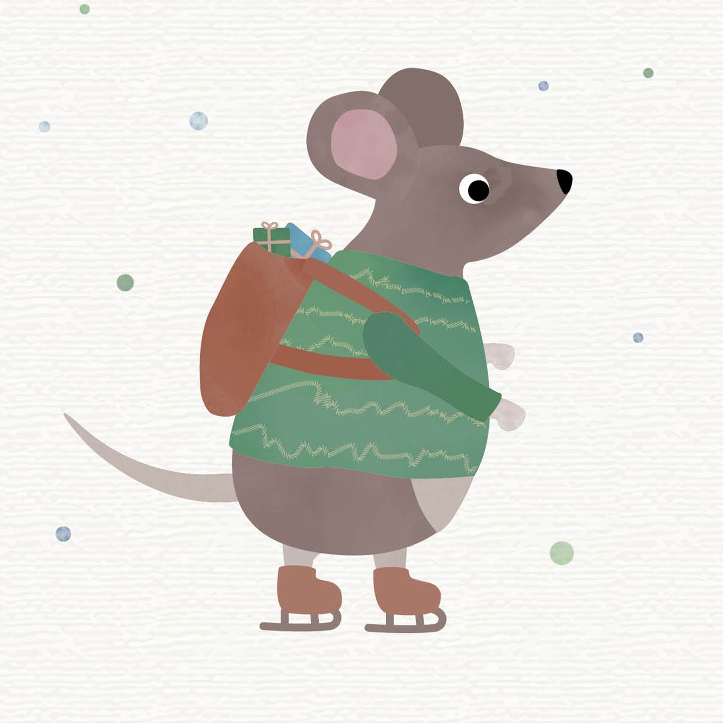 Postkarte - Maus "Frohe Weihnachten"