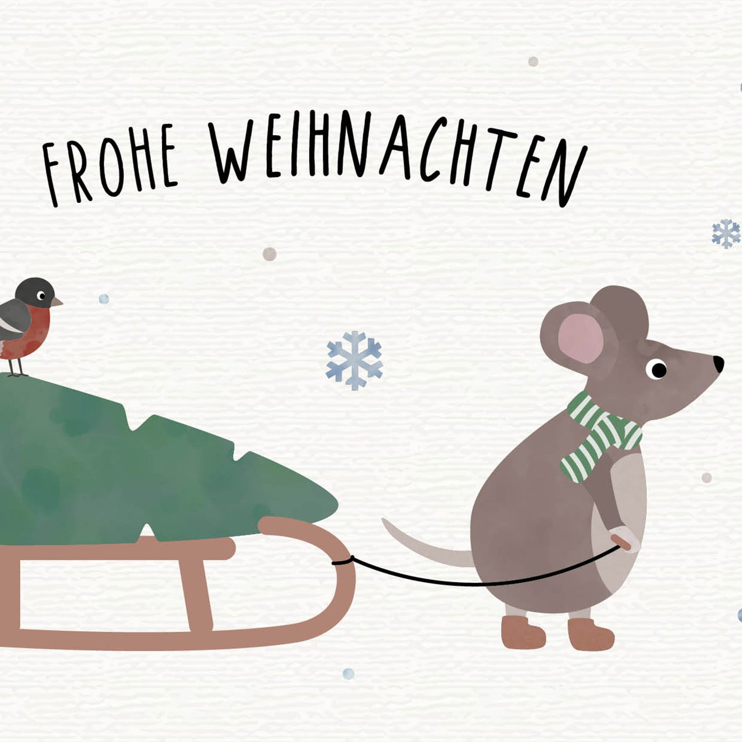 Postkarte - Maus "Frohe Weihnachten"