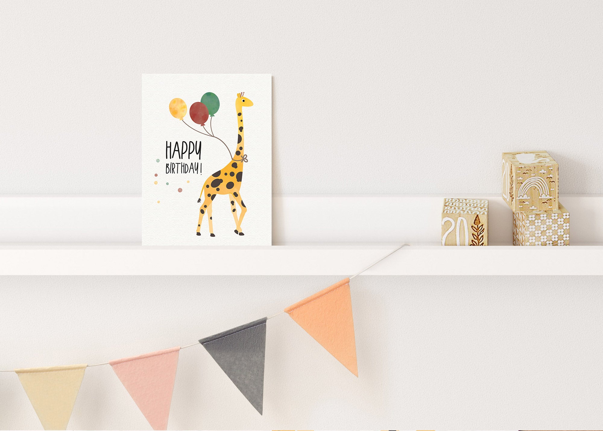 Karte - Giraffe "Happy Birthday"