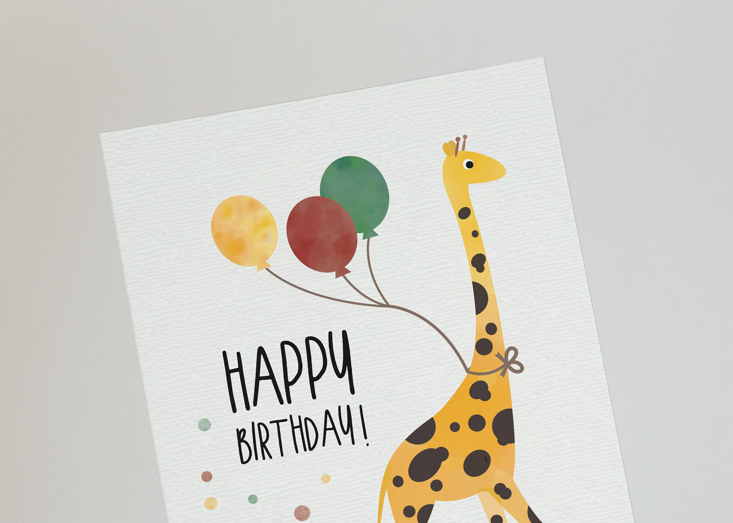 Postkarte - Giraffe "Happy Birthday"