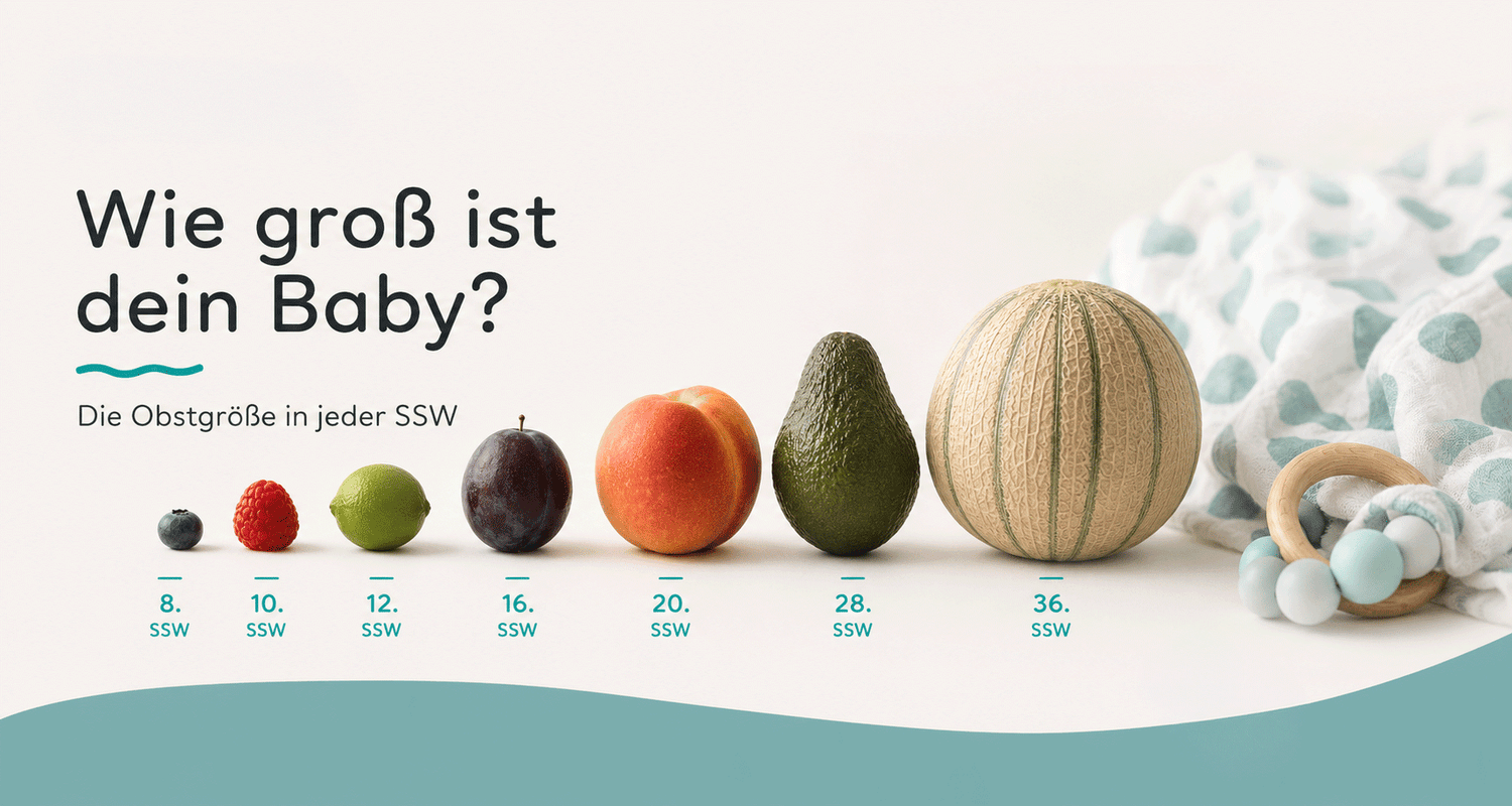 Wie groß ist dein Baby? Die Obstgröße in jeder SSW
