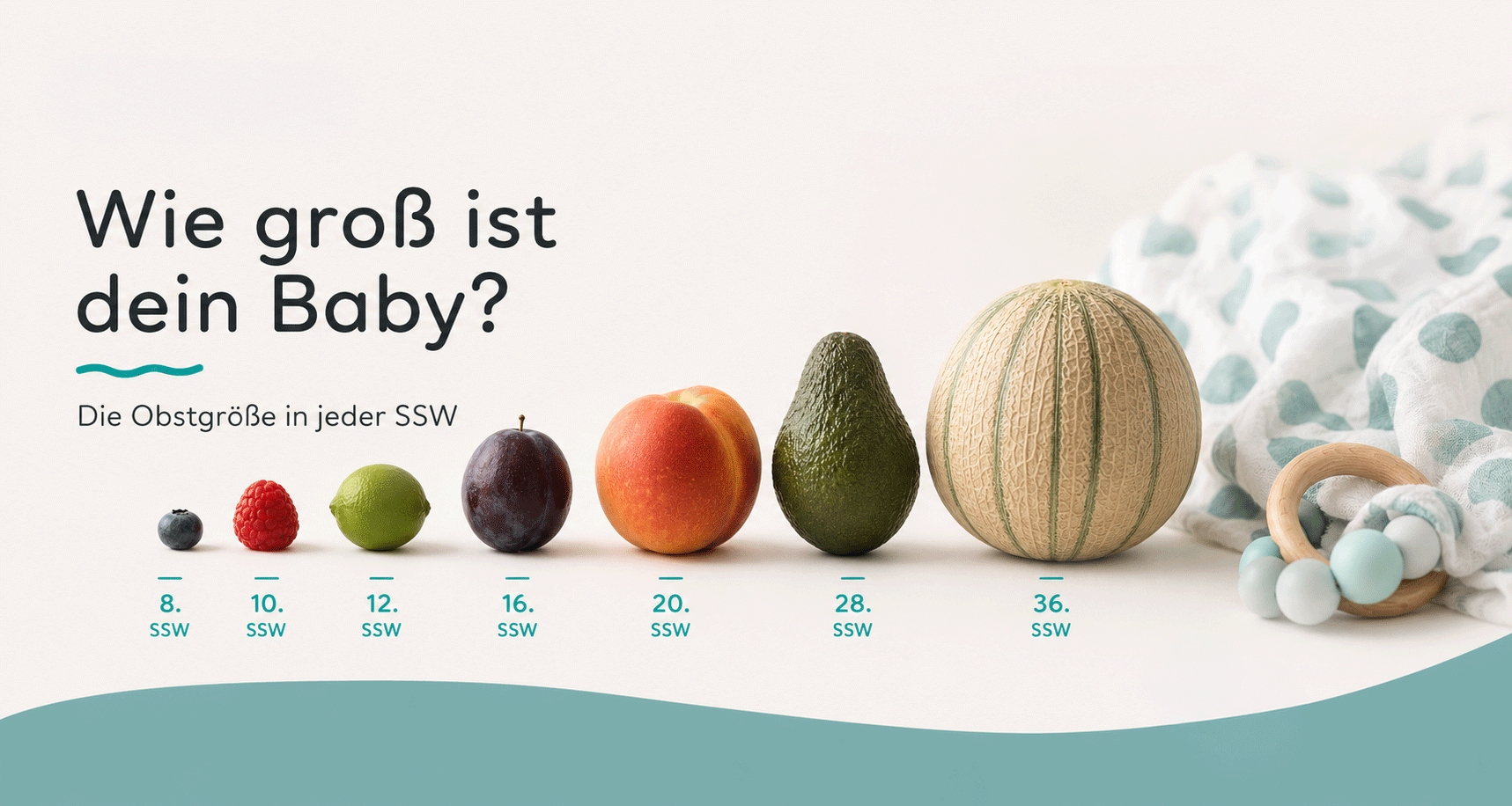 Wie groß ist dein Baby? Die Obstgröße in jeder SSW
