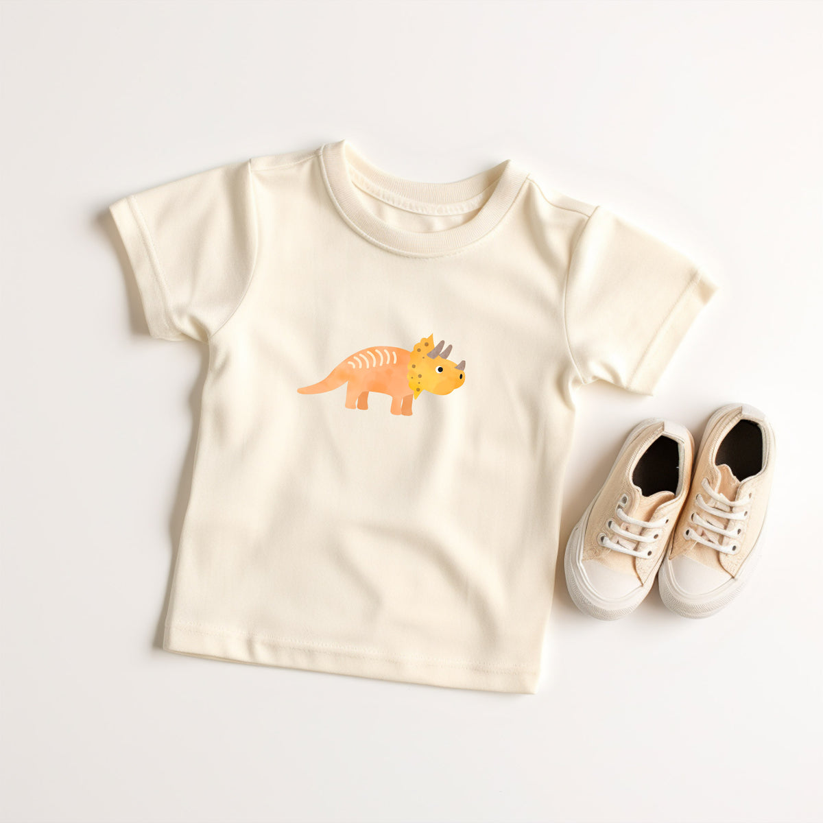 Bügelbild Triceratops zum Aufbügeln Kinder byClou