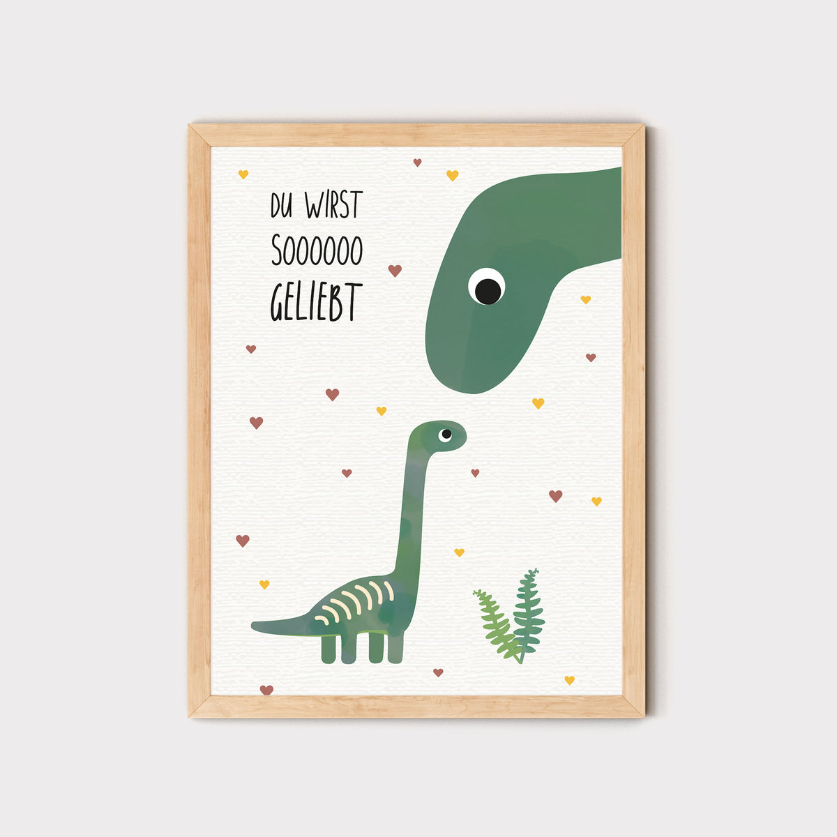 Poster Dino Geliebt illustriert Kinderzimmer byClou