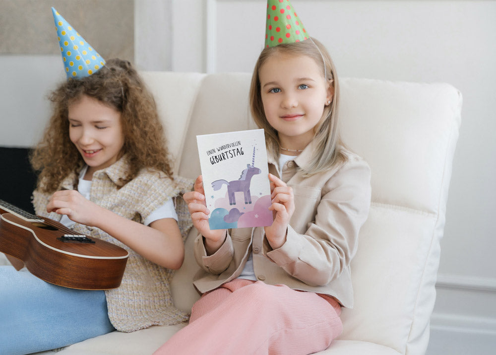 Postkarte - Einhorn "Einen wundervollen Geburtstag"
