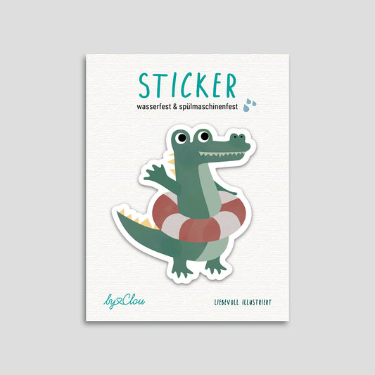 Sticker "Krokodil" | wasser- und spülmaschinenfest
