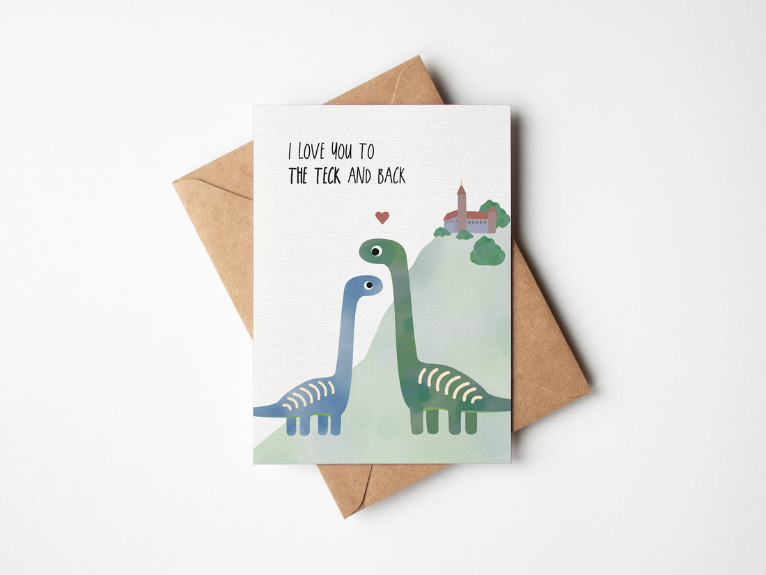 Postkarte - Heimatliebe &quot;Love you to the teck&quot;
