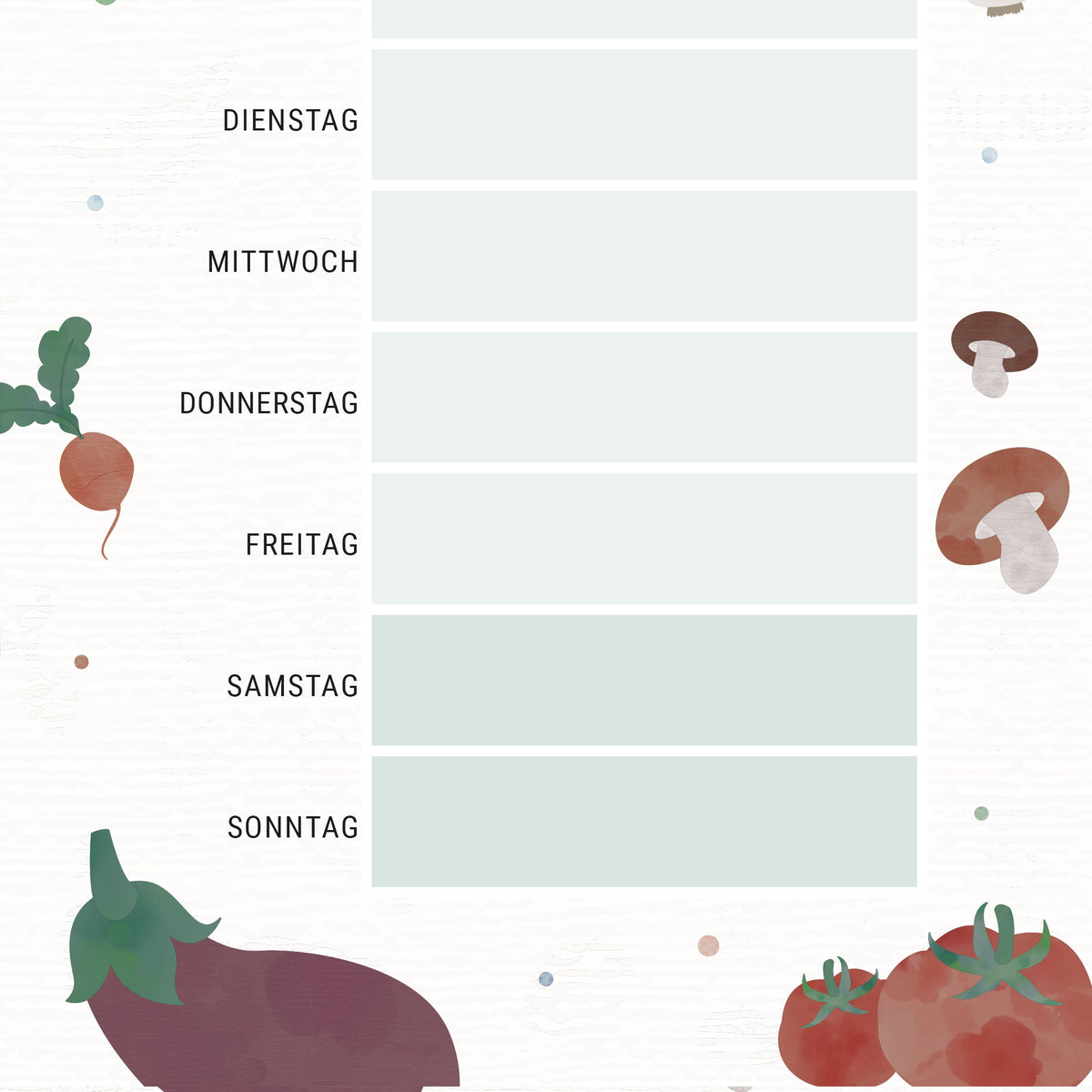 Menüplaner magnetisch abwischbar illustriert byClou