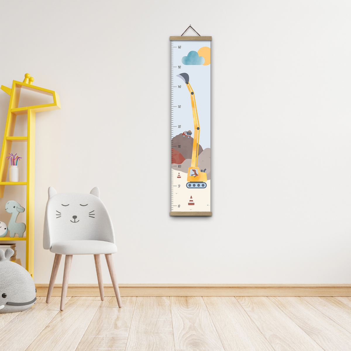 Kindermesslatte Bagger illustriert byClou