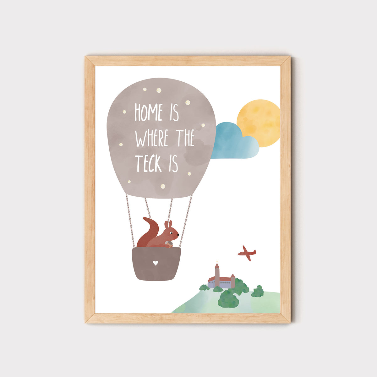 Poster home is where the teck is illustriert Kinderzimmer byClou