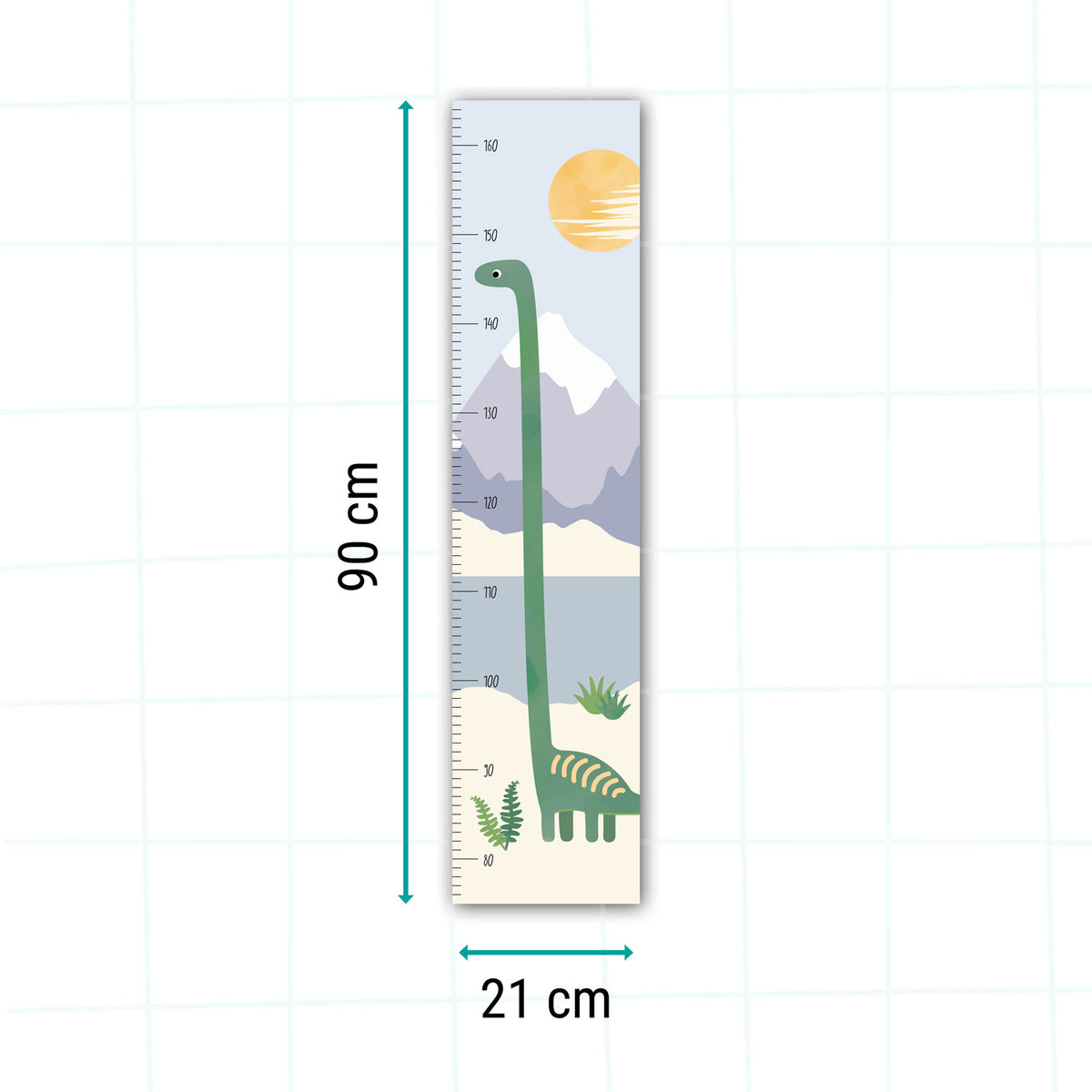Kindermesslatte Dinosaurier illustriert byClou