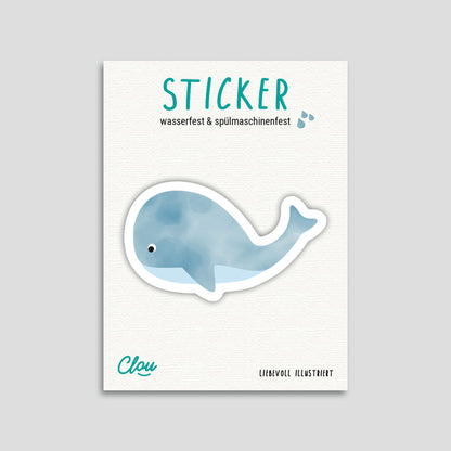 Sticker &quot;Wal&quot; - wasser- und spülmaschinenfest