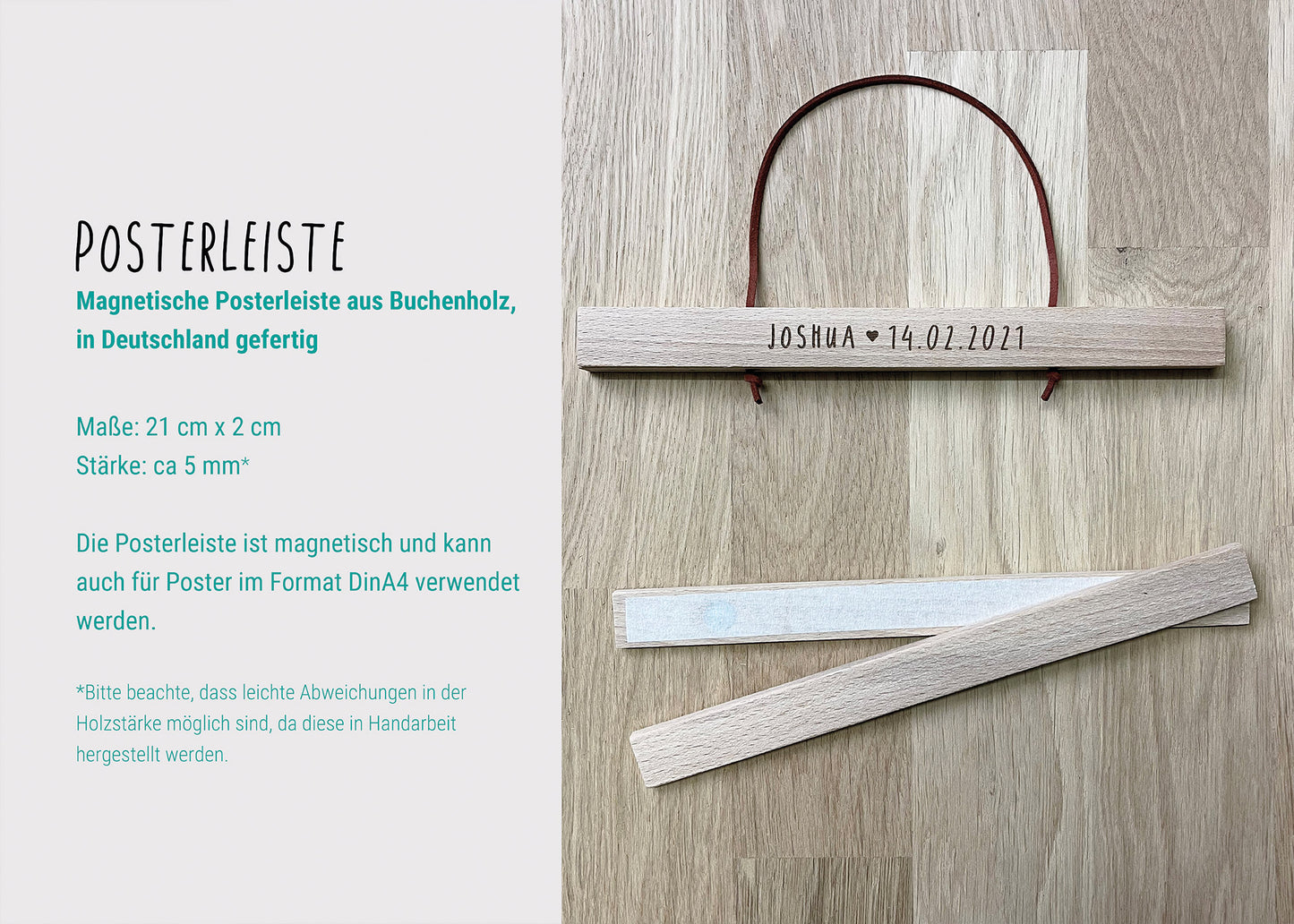 Personalisierte Messlatte für Kinder / Bagger, Baustelle