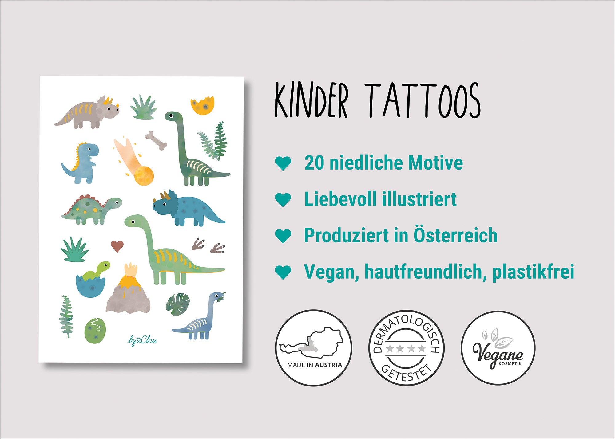 Kindertattoos &quot;Dinosaurier&quot;