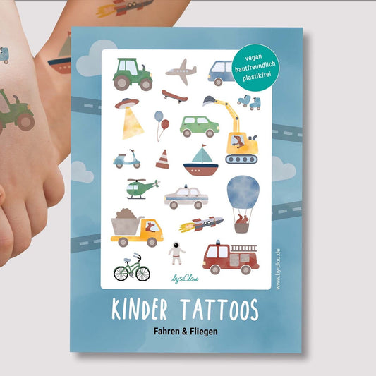 Kindertattoos "Fahren&Fliegen"