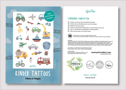 Kindertattoos &quot;Fahren&amp;Fliegen&quot;