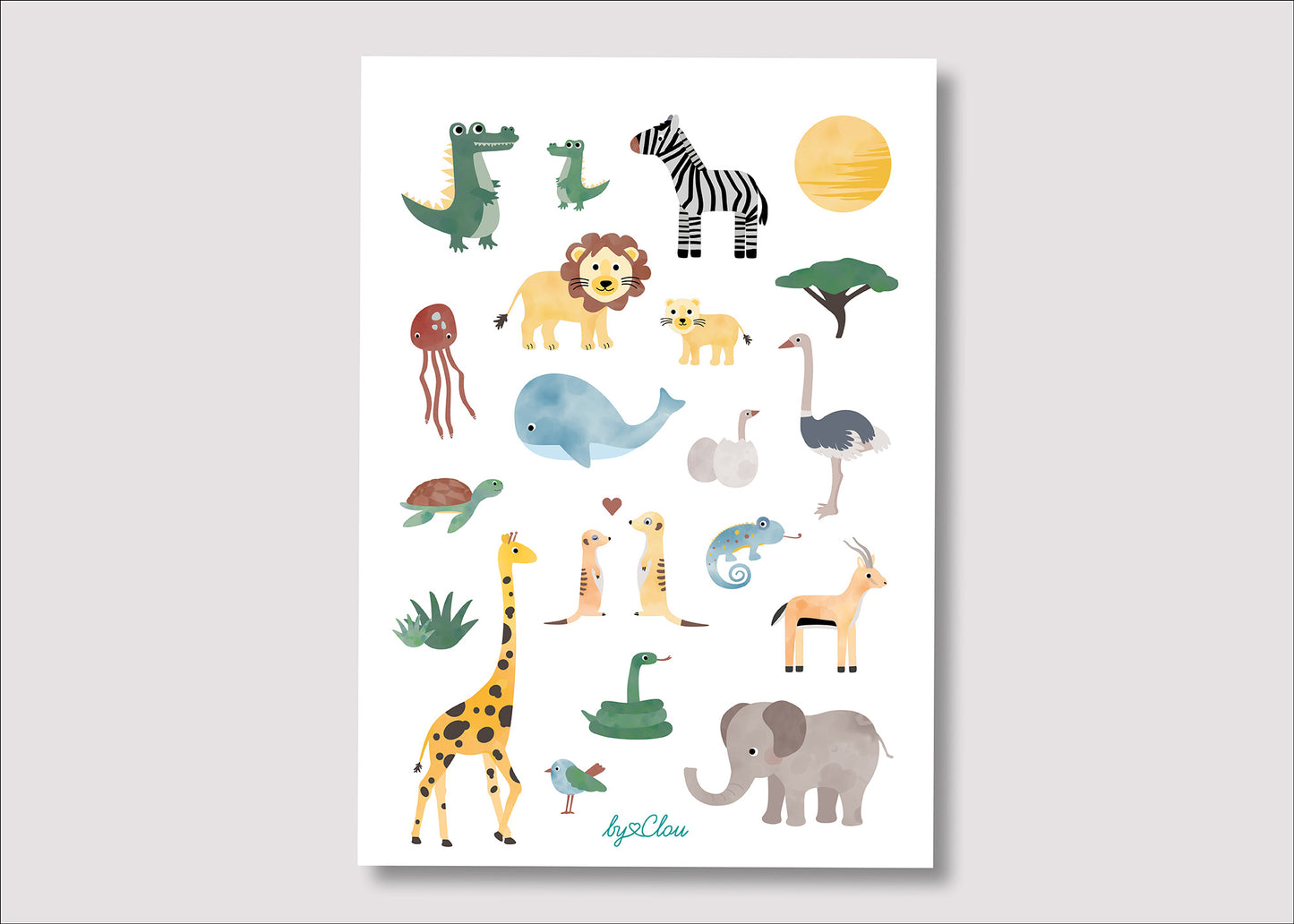 Kindertattoos "Wilde Tiere"