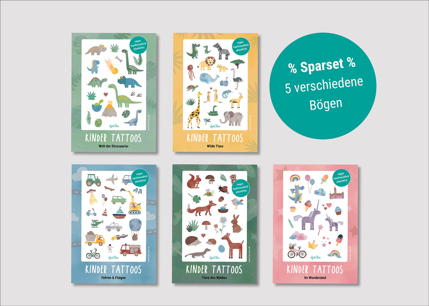 Kindertattoos "Fahren&Fliegen"
