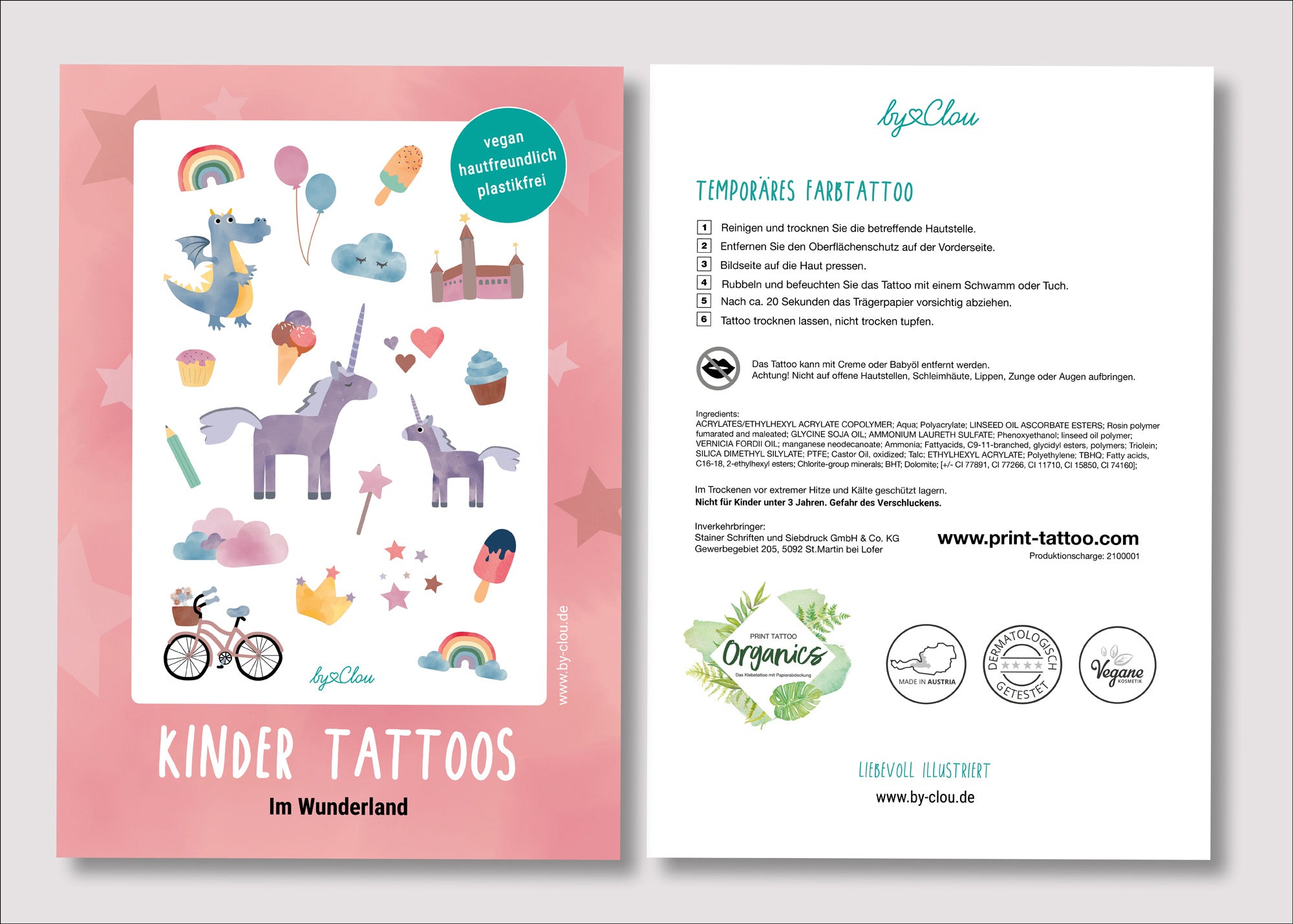 Kindertattoos &quot;Wunderland