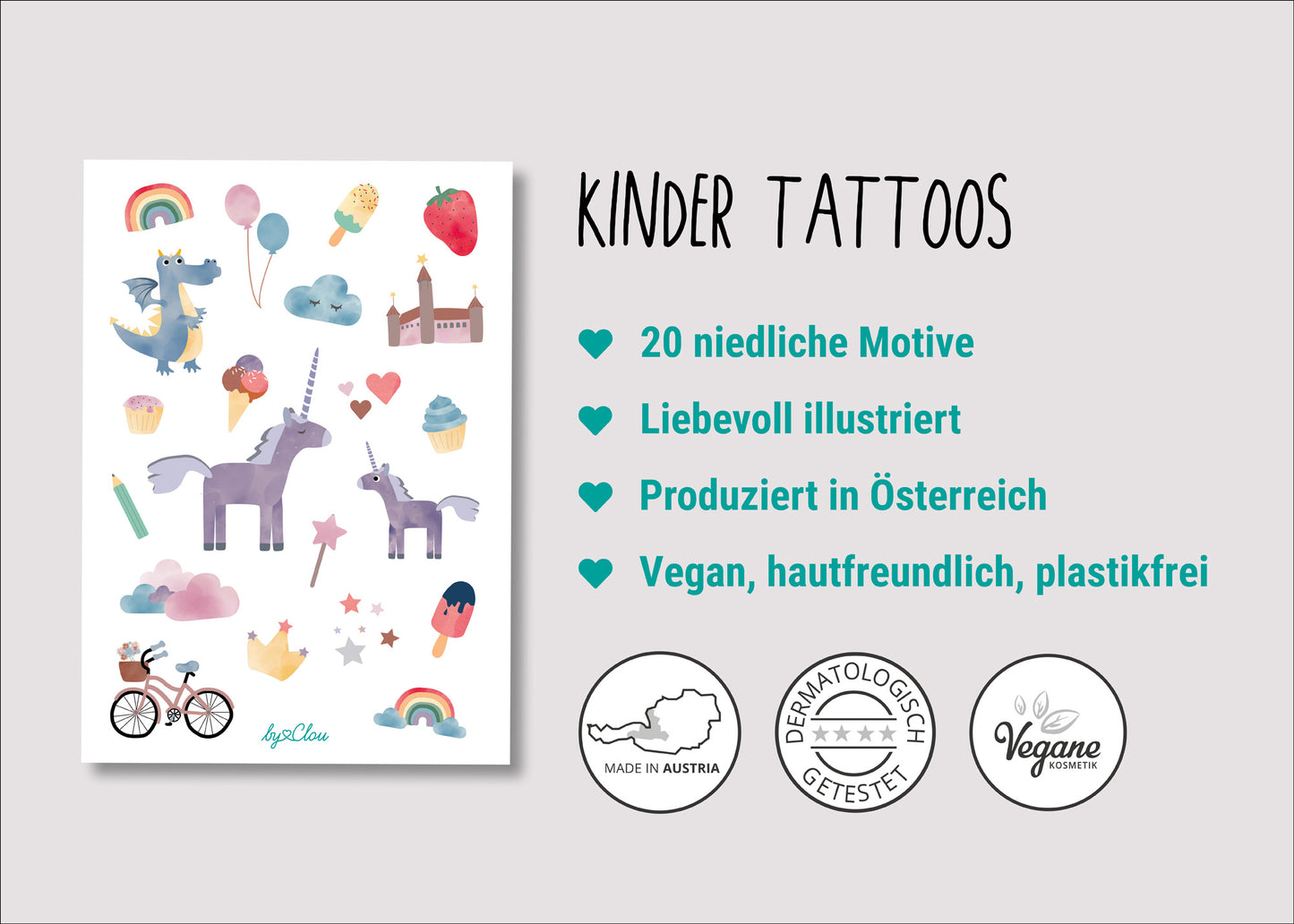 Kindertattoos "Wunderland