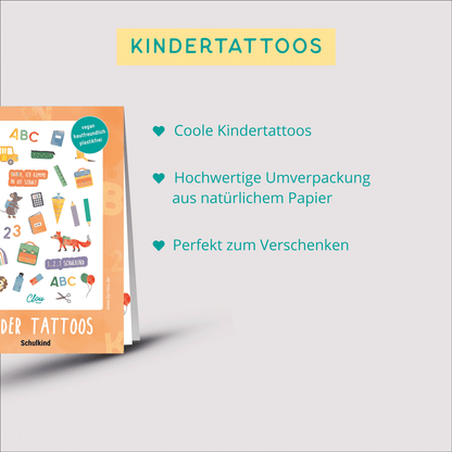 Kindertattoos Schulkind Produktdetails Eigenschaften byClou