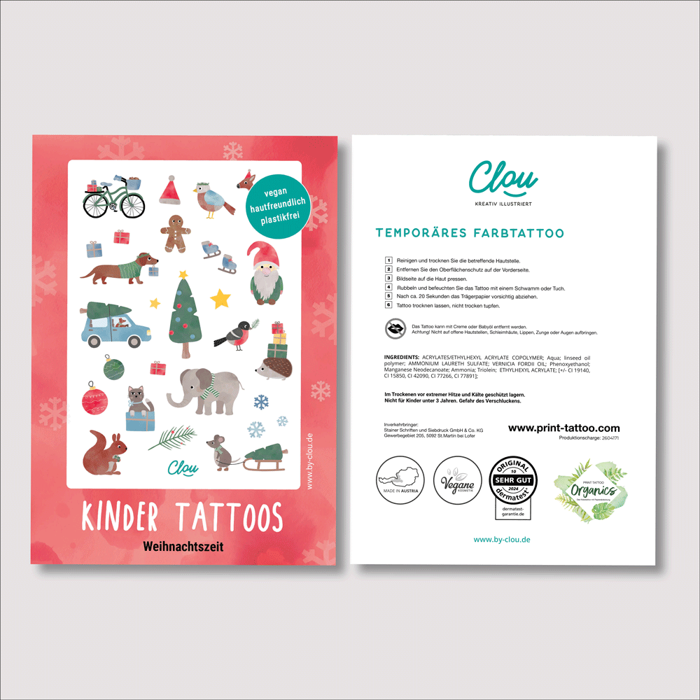 Kindertattoos "Weihnachten