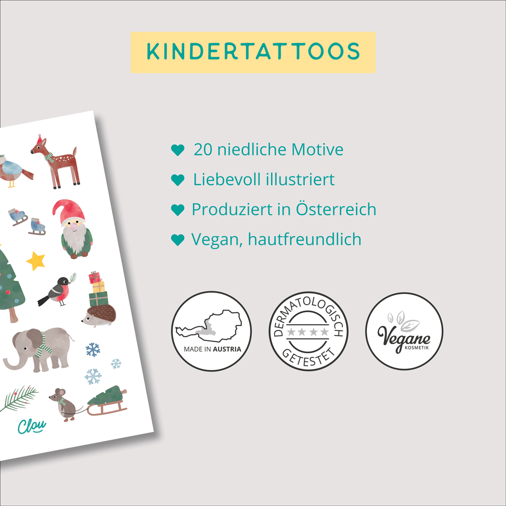 Kindertattoos "Weihnachten