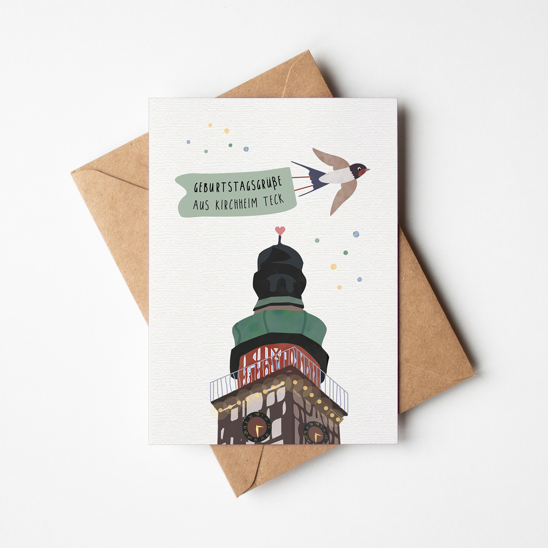 Postkarte - Heimatliebe Rathaus &quot;Geburtstagsgrüße&quot;