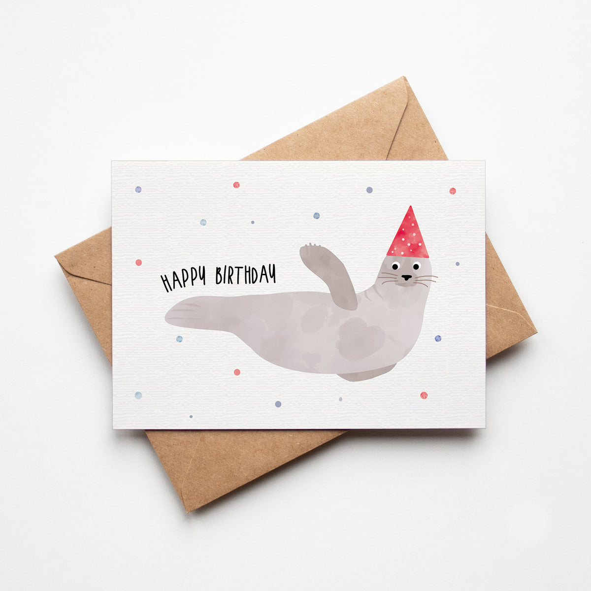 Grußkarte Happy Birthday Robbe illustriert byClou