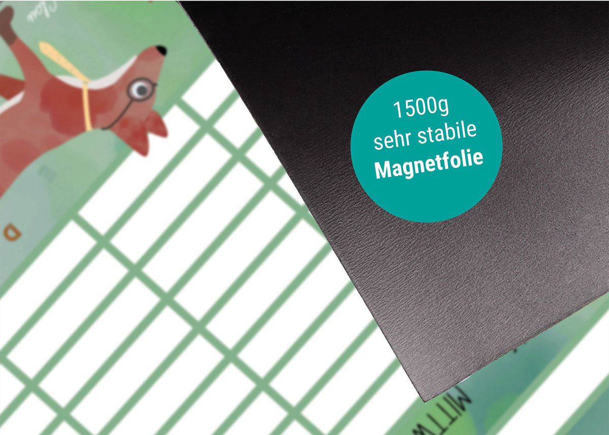 Stundenplan Waldtiere magnetisch abwischbar Kinder byClou